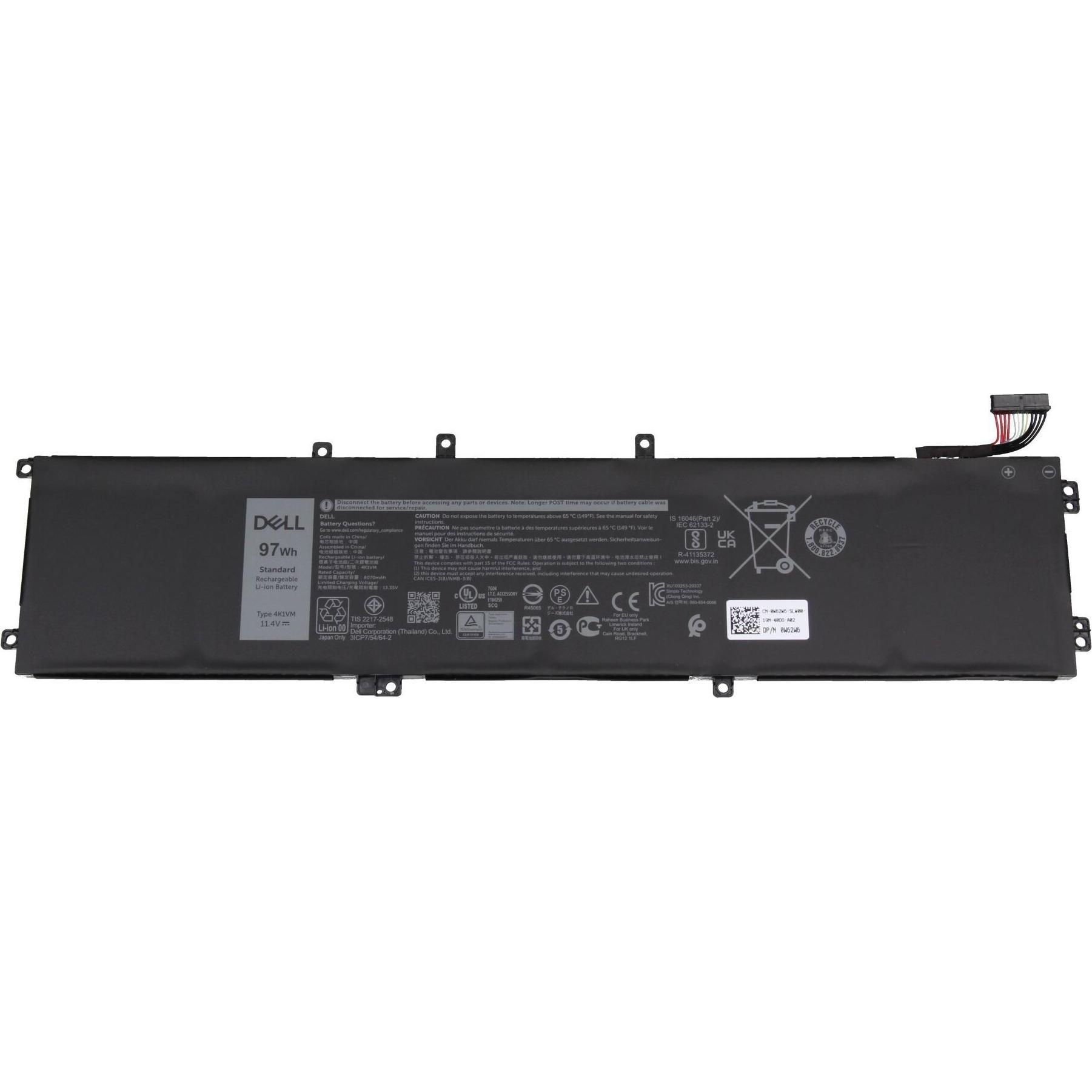 Dell W62W6 (6 Zellen, 8500 mAh), Notebook Akku