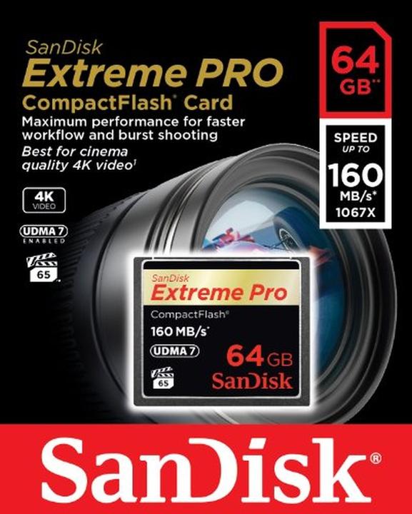 Produktbild SANDISK Extreme Pro CF /s CompactFlash (64 GB, CF)