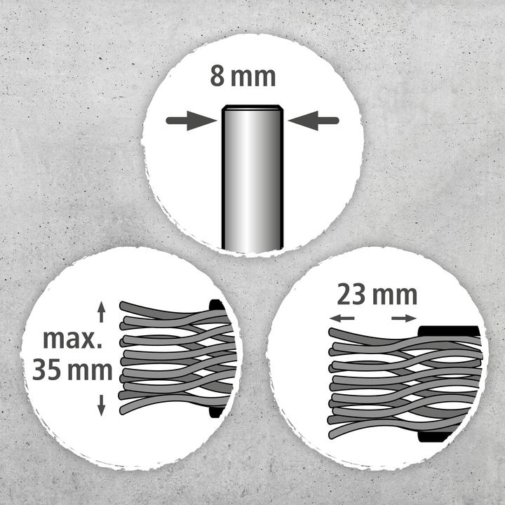 Produktbild wolfcraft 1 Holz-Struktur-Bürste S=8mm ø80x35mm