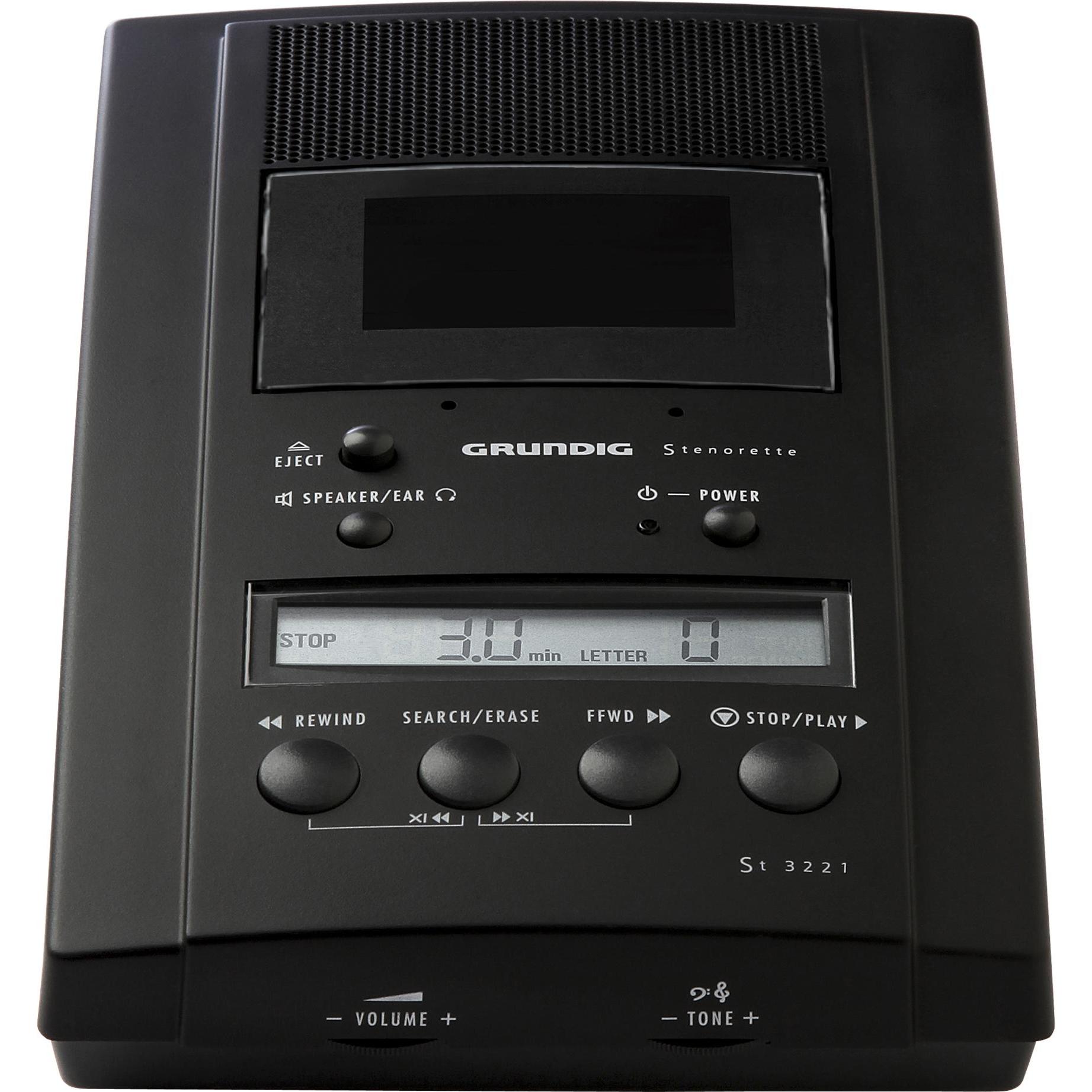 Grundig Stenorette St 3221, Diktiergerät, Schwarz