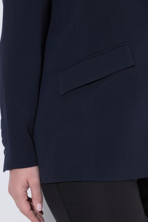Actual product image Ulla Popken Triacetate Blend Lapel Collar Fully Lined Blazer (56)