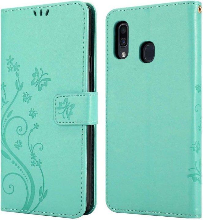 Produktbild Cadorabo Flower Book Cover (Samsung Galaxy A20, TCL A30, Samsung Galaxy M10s)