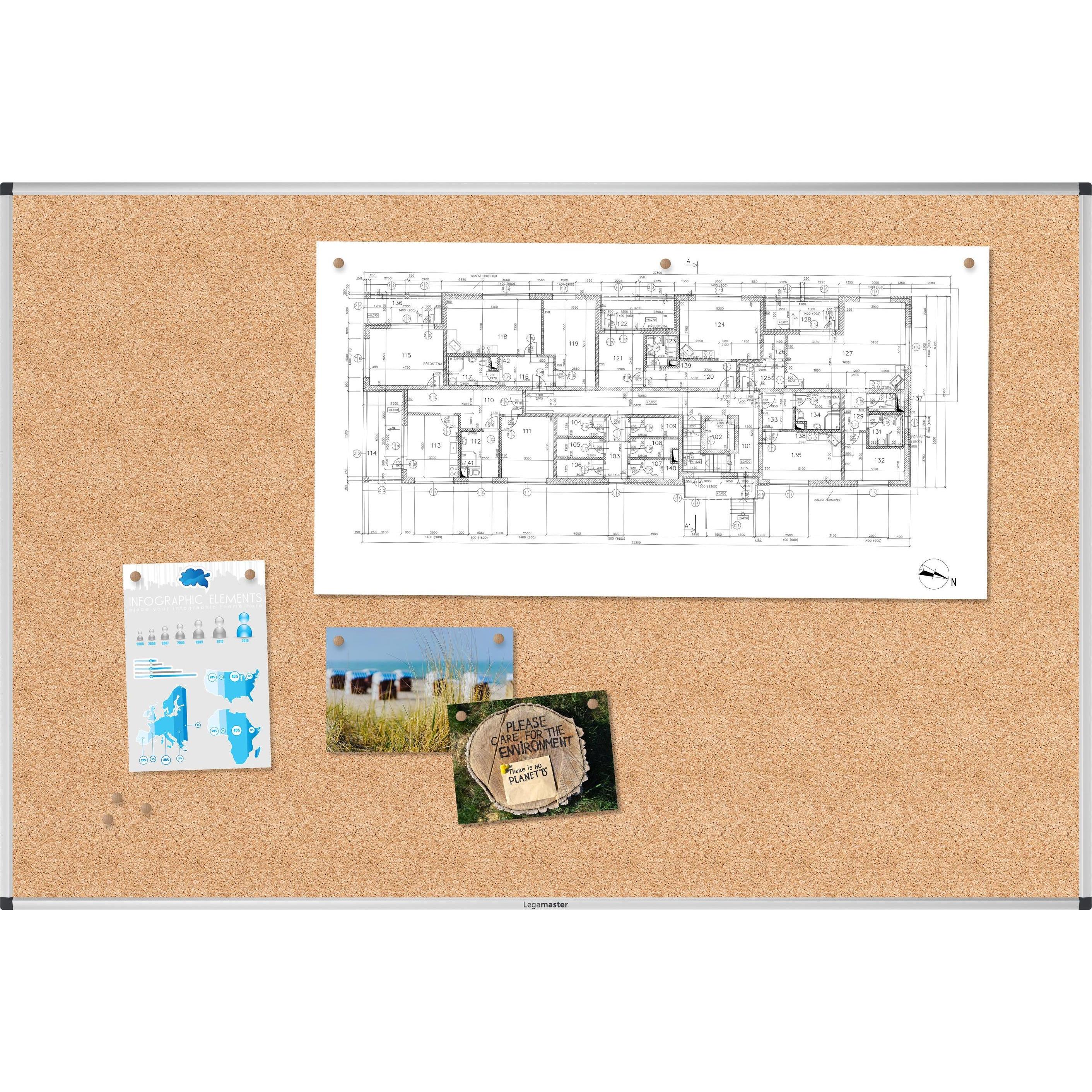 Thumbnail - Legamaster, Pinnwand, Pinnwand Unite 100 cm x 150 cm, Braun (Pinnwand, 100 x 150 cm)