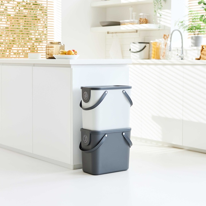 Actual product image Rotho ALBULINO waste bin, 25 litre, white sp. (25 l)