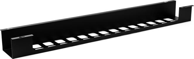 Actual product image TecLines TKW003 Horizontal cable tray 1000mm, black (100 cm)