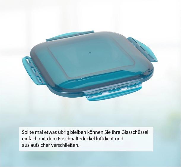 Productafbeelding Genius Nicer Dicer Chef glazen kom, set van 3, Donker petrol (2.80 l, 3x)