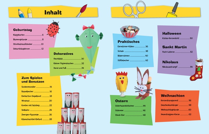 Produktbild Bastelbuch für Kinder ab 2 Jahren (Deutsch, Elisabeth Holzapfel, 2015)