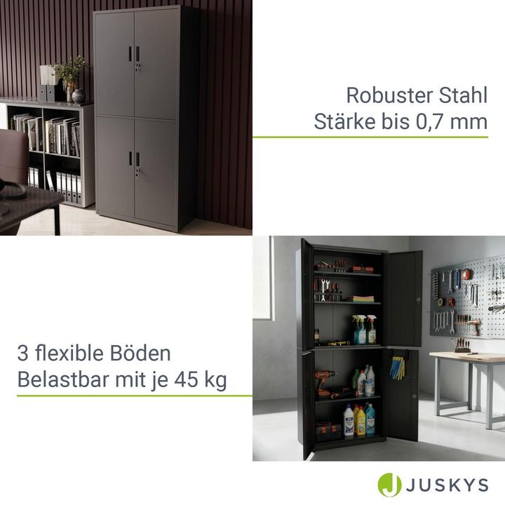 Produktbild Juskys Aktenschrank (80 x 40 x 180 cm)