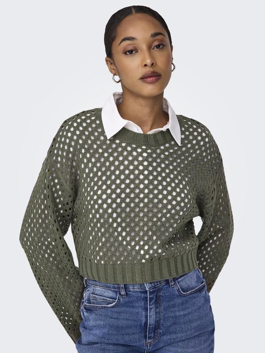 Produktbild Only Normal geschnitten Rundhals Tief angesetzte Schulter Pullover Gestricktes Oberteil (M)