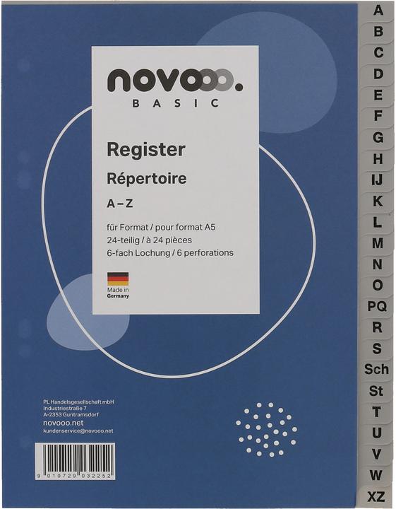 Image du produit Novooo Intercalaire PP gris A5