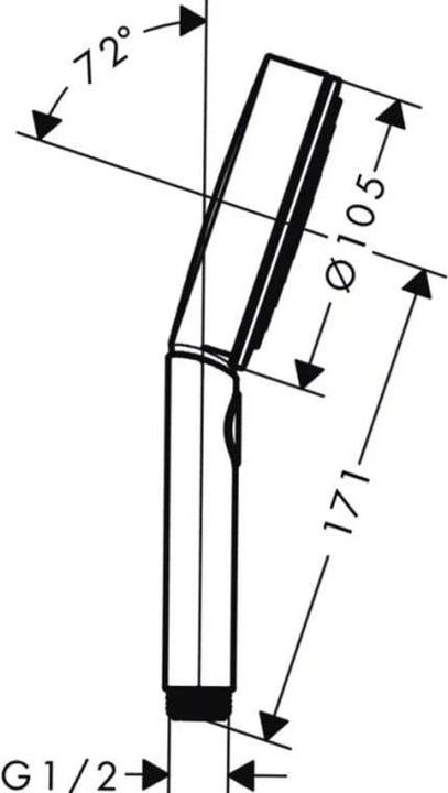 Actual product image hansgrohe Pulsify Select S 105 Relaxation (3 Beam types, 11.40 l/min)