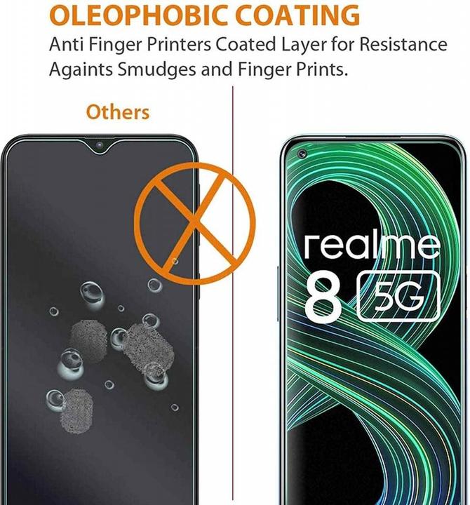 Actual product image Screenguard Realme 8 5G Armored Glass Protective Film Case Friendly Design (1 Piece, Realme 8 5G)