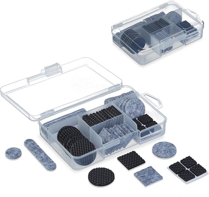 Image du produit Relaxdays 136x patins de meubles (Planeurs en feutre, 136 pcs)