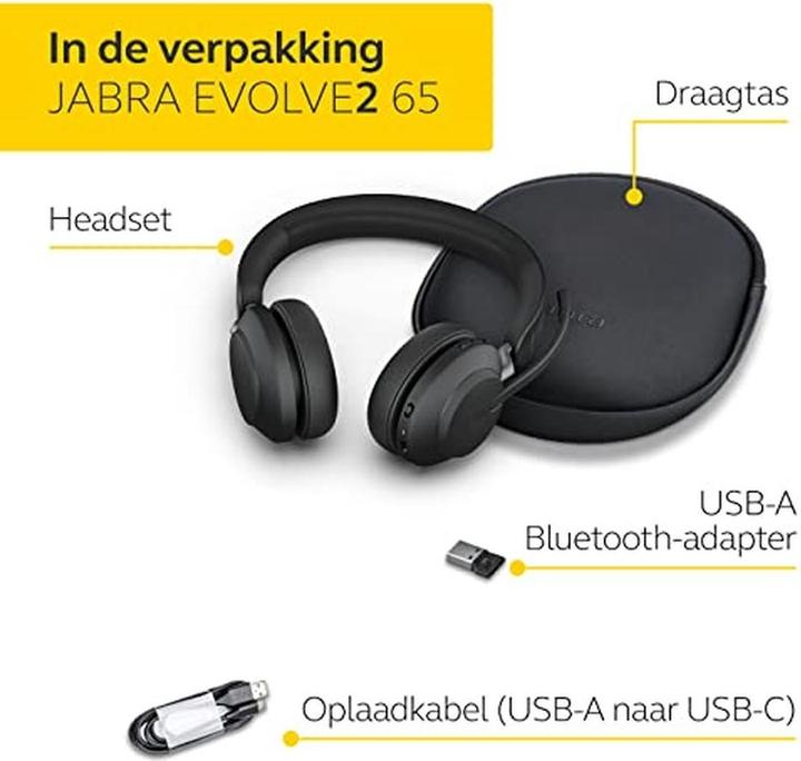 Actual product image Jabra Evolve2 65 UC (Wireless, USB-A)