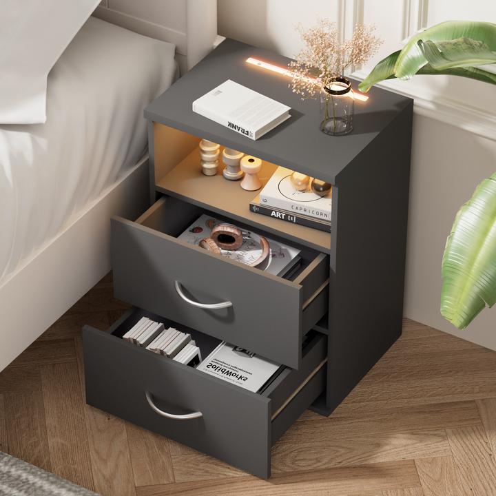 Image du produit Casaria Table de chevet (39 x 28 x 54 cm)