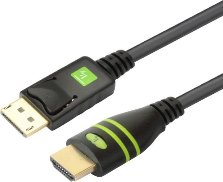 Actual product image Techly DisplayPort — HDMI (Typ A) (2 m)