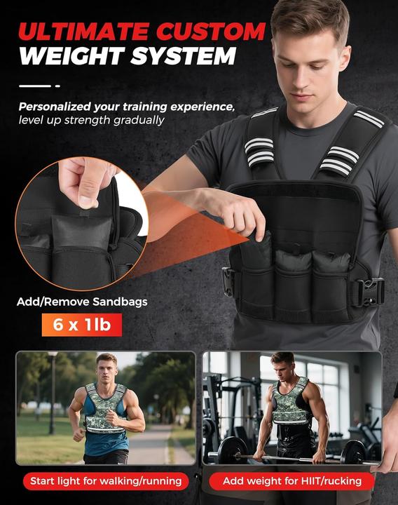 Produktbild Bagail Einstellbare Gewichtsweste für Krafttraining