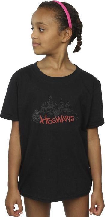 Produktbild Hogwarts Castle Spray TShirt Mädchen (140, 146)