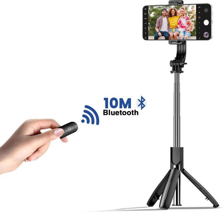 Produktbild BlueStar Stylus Blue Star BLUE STAR selfie stick with wireless remote control tripod L21 black