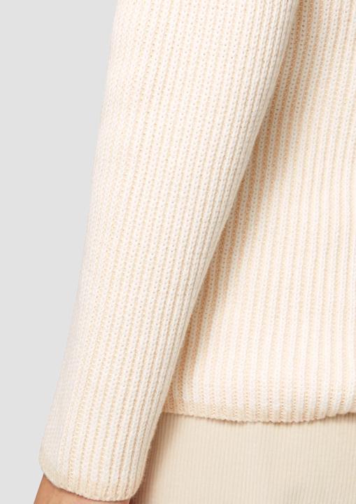 Produktbild s.Oliver Strickpullover Zweifarbiger Strickpullover mit Stehkragen (46)