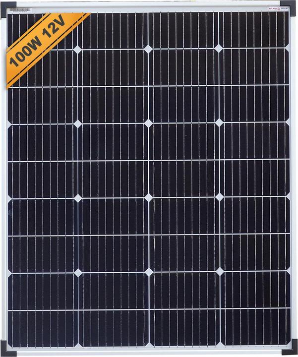 Produktbild Enjoy solar Monokristallines Solarmodul 100W/12V (Quadratisch) (100 W, 6.25 kg)