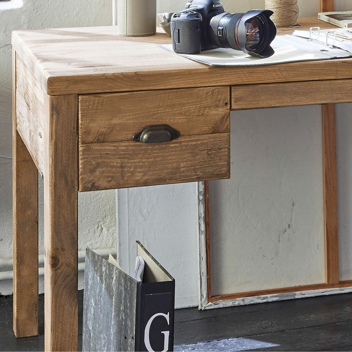 Produktbild Loberon Schreibtisch Kerava braun (136 x 67 x 76 cm)