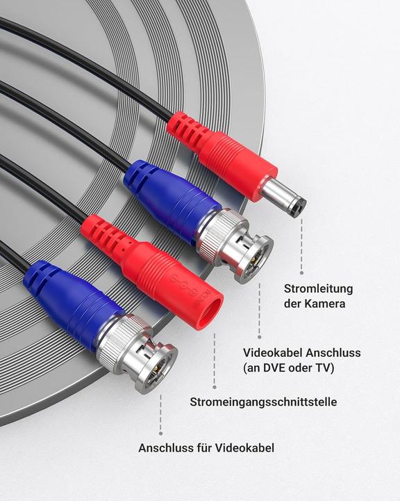 Actual product image Annke BNC DC Videostrom-Verlängerungskabel-Set, 4 Stück (Cable)