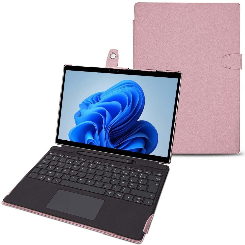 Noreve Lederschutzhülle Microsoft Surface Pro8 (Microsoft Surface Pro 8), Tablet Hülle, Rosa