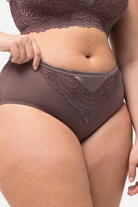 Image du produit Ulla Popken Culotte maxi en microfibres, avec dentelle (54)