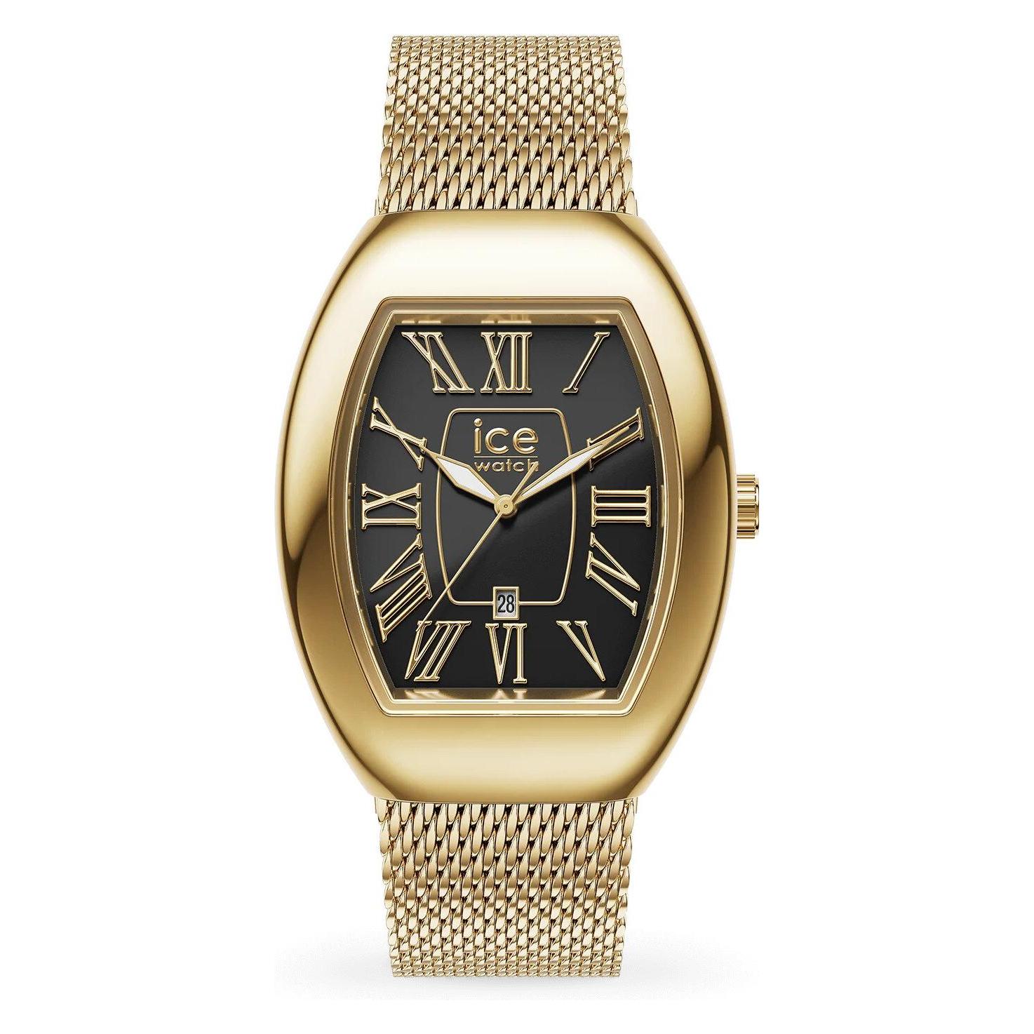 Ice-watch Quarzuhr "Ice Boliday - Dome - Metal - Small - 3H + Date" Armbanduhr, Damenuhr, Edelstahlarmband, Datum, Analog