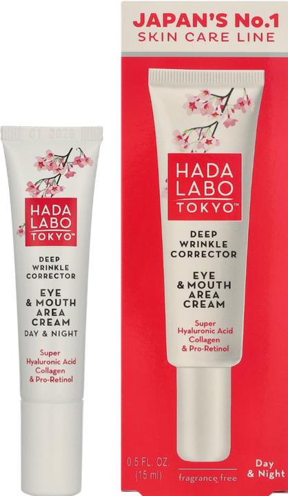 Immagine prodotto Hada Labo Crema Tokyo Anti-Aging Correttore Rughe Profonde per Occhi e Bocca (Crema per la cura degli occhi, 15 ml, Giorno)