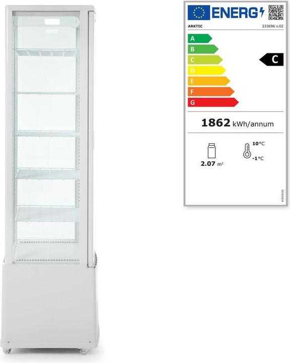 Produktbild Hendi Kühlvitrine weiss 270 l Anti-Beschlag 1913 mm h (270 l)