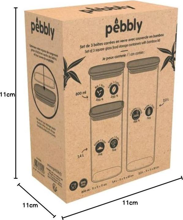 Image du produit Pebbly Bocal de stockage (0.80 l)