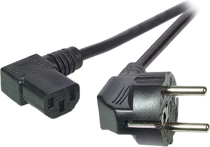 Immagine prodotto EFB Elektronik EFB Cavo di rete contatto di terra 90°-C13 90°, sw, 3,0m, 3x1,00mm (3 m, CEE 7/7)