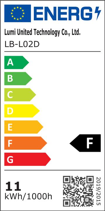 Energy Label Aqara Smarthome (E27, 10.50 W, 1100 lm, 1 x, F)