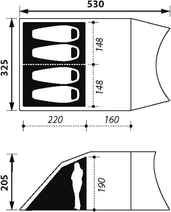 Produktbild Nomad Dogon 4 Compact Air (Tunnelzelt, 31 kg, 4 Personen)