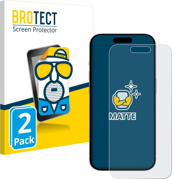 Immagine prodotto BROTECT Pellicola protettiva antiriflesso opaca (2 Pezzo/i, Apple iPhone 15)