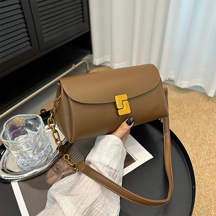 Immagine prodotto Only-Bags.Store Elegante schwarze Kunstleder-Kreuztasche, einfarbig, verstellbarer Riemen, Reissverschluss