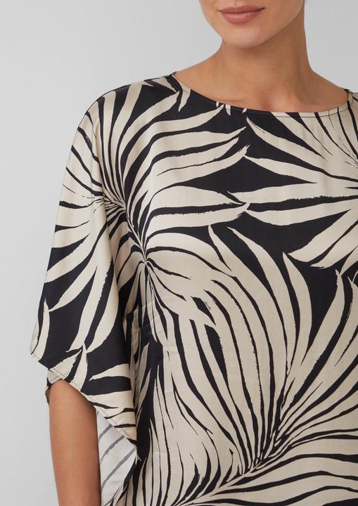 Produktbild s.Oliver Bluse Fliessende Poncho-Bluse aus Satin (S)