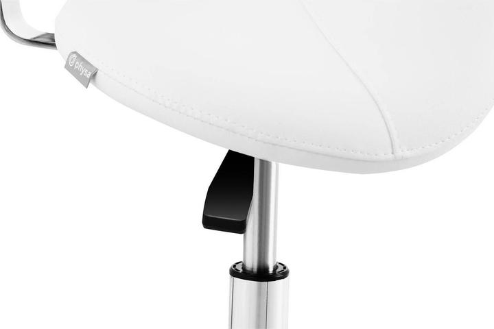 Produktbild Physa Sattelstuhl Drehstuhl Sattelhocker Rollhocker Arbeitsstuhl Bürohocker mit Lehne (60 - 80 cm)