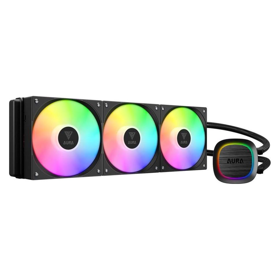 Gamdias Vloeistof Kï¿½hler Aura GL360 V2 Zwart Detailhandel, Cpu Waterkoelers, Zwart