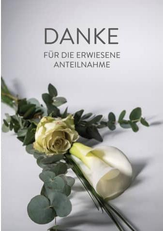 Komma³ Biglietto Lutto Ringraziamento Cala e Rosa 5 biglietti e buste (1 pz.)