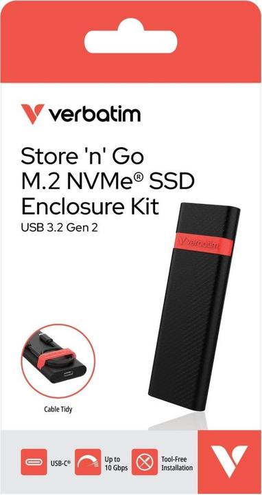 Produktbild Verbatim USB3.2 Gen2 Store 'n' Go M.2 NVMe SSD Enclosure Kit (M.2)