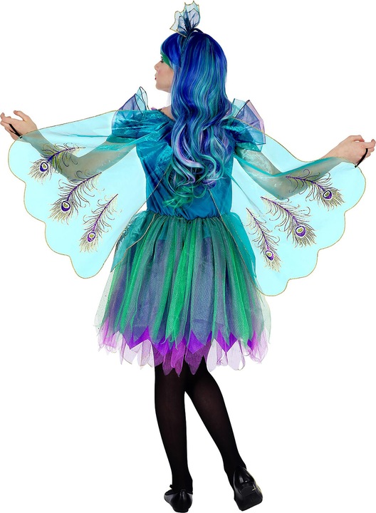 Produktbild Widmann PFAU (Kleid mit Pfauenfeder Schleier, Kopfschmuck), 128 cm / 5-7 Years (5, 6, 7)