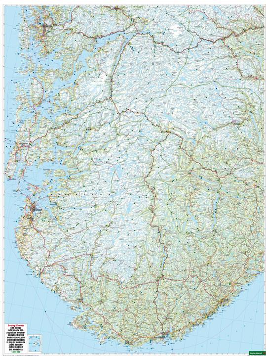 Actual product image Norway South, road and leisure map 1:250,000, freytag & berndt (freytag & berndt, German, Spanish, French, Norwegian, Czech, Dutch, Hungarian, Italian, English, Slovak)