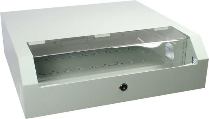 Allnet 19"WandgehA¤use 3HE Vertikal T145 Lichtgrau SWV-Serie (3 HE, 19 Zoll Rack)