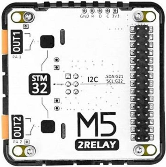 Actual product image M5Stack Relay module 2-channel AC-13.2