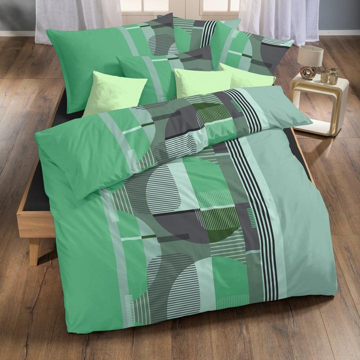 Nobilium Satin «Sienne grün» (Taie d’oreiller, 65 x 65 cm)