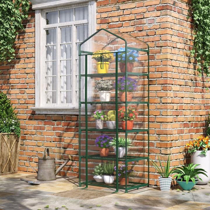 Produktbild Outsunny Mini-Gewächshaus Mit 5 Regalen