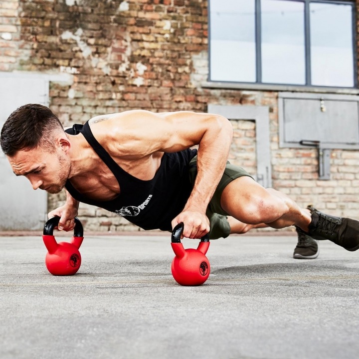 Actual product image Gorilla Sports Kettlebell (1 x 4 kg, 1 x 8 kg, 1 x 12 kg, 1 x 28 kg, 1 x 22 kg, 1 x 16 kg, 1 x 14 kg, 1 x 18 kg, 1 x 32 kg, 1 x 30 kg, 1 x 20 kg, 1 x 24 kg)
